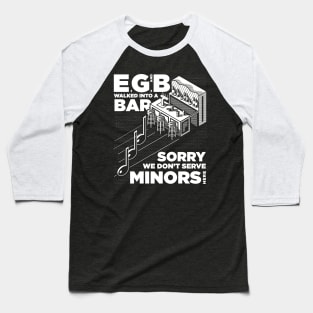 No Minors Allowed - Funny Puns for Musicians and Music Lovers Baseball T-Shirt